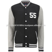 Black Custom Baseball Fleece Varsity Jacket for men and women